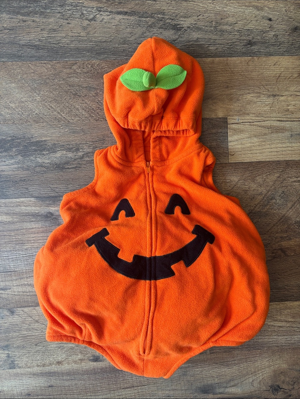 Carters Orange Fleece Pumpkin Costume 6-9 months